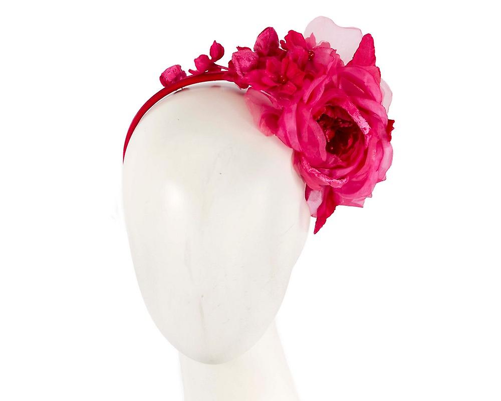 Fuchsia flower hеаdbаnd fascinator by Max Alexander MA880F