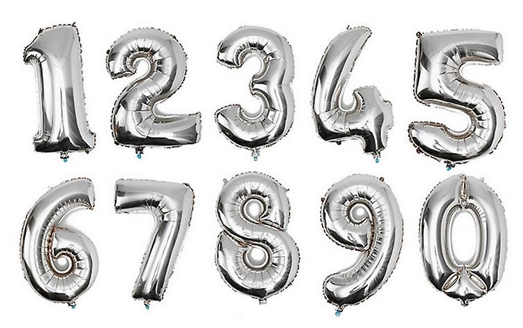Ballong Siffror 75cm silver