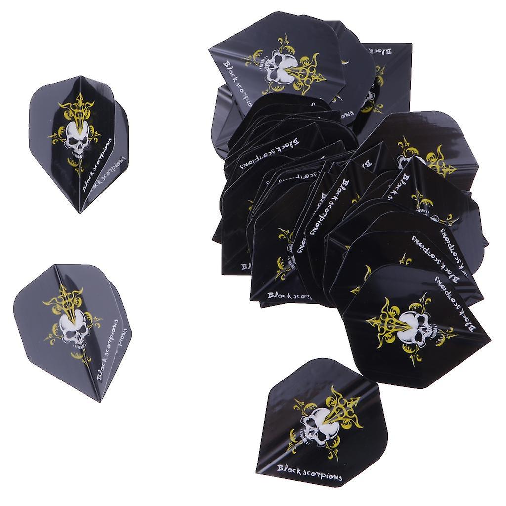 50st / set sortiment Dart flygningar fletches standardform extra stark gul