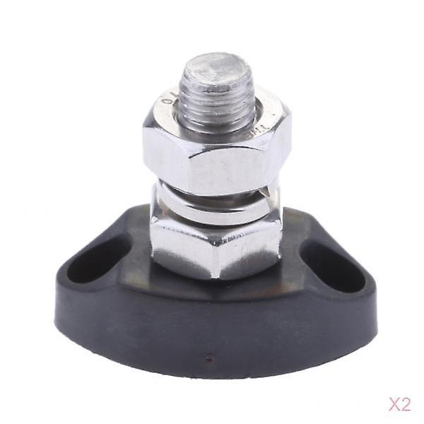 Black Junction Block Power Post Stainless Steel Insulated Terminal Stud,8mm