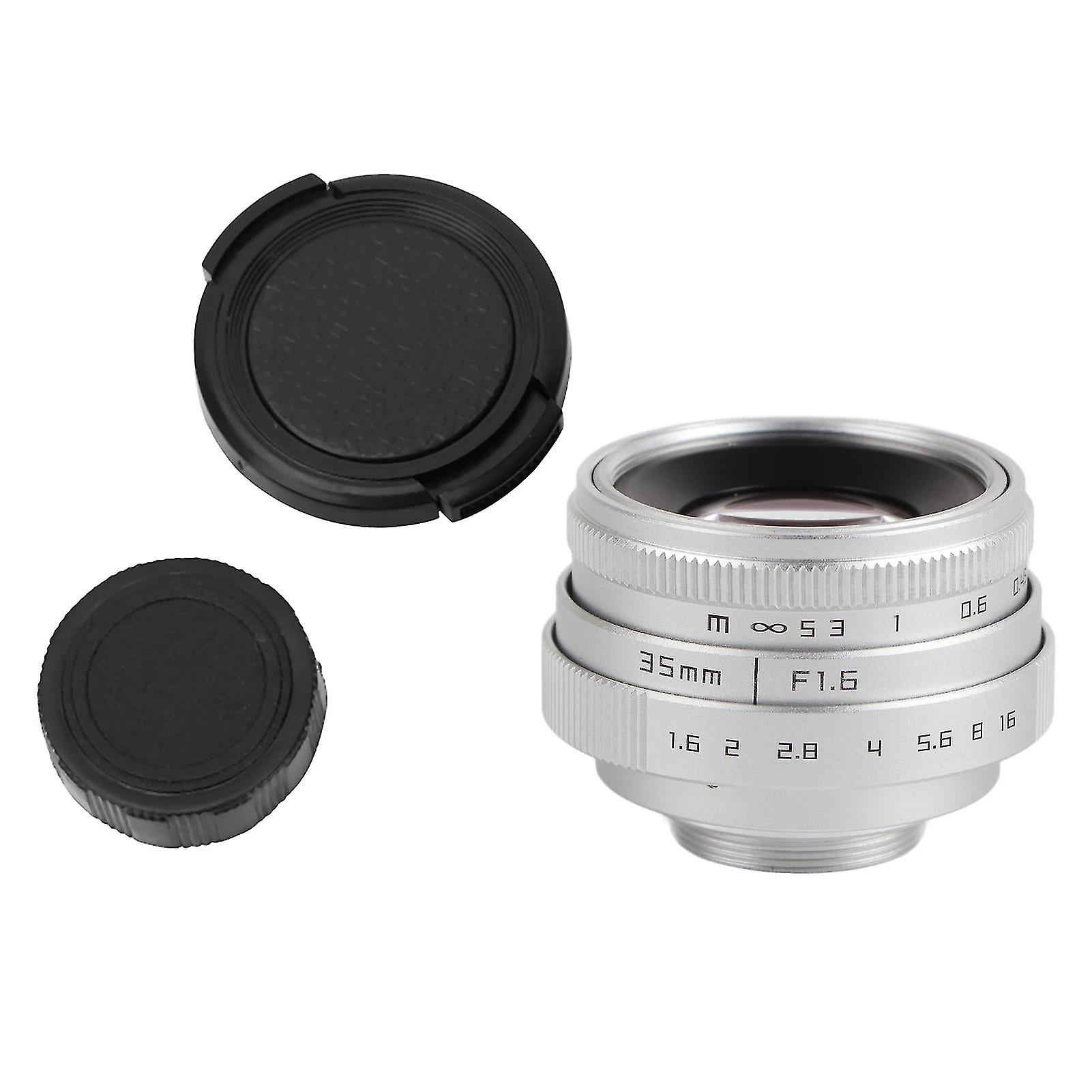 35Mm F1.6 Cctv C Mount Large Aperture Lens For Nex M4/3 Fx(silver)