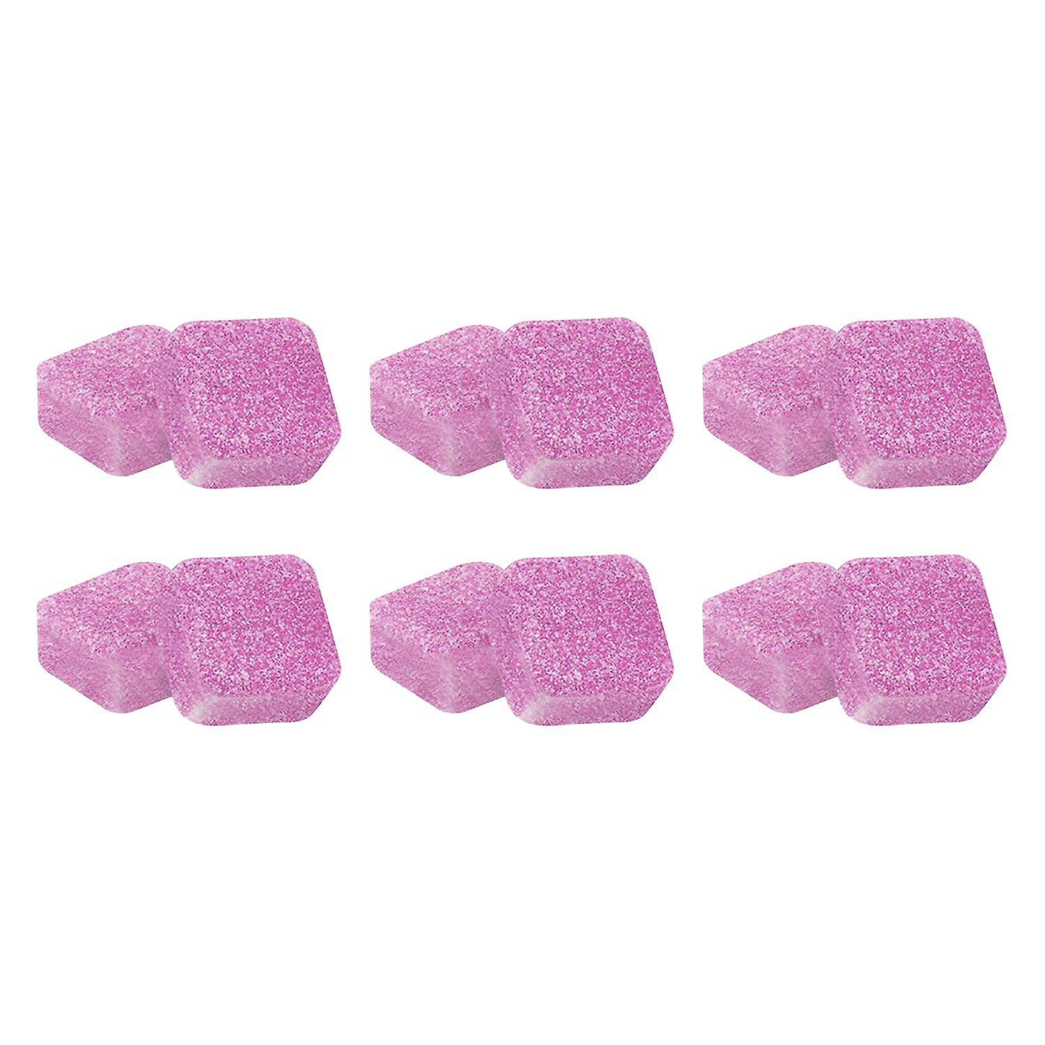 ZHOUBA 12Pcs Toilet Cleaning Tablets Refresh Air Soluble Toilet Effervescent Tablets Dredge Agent