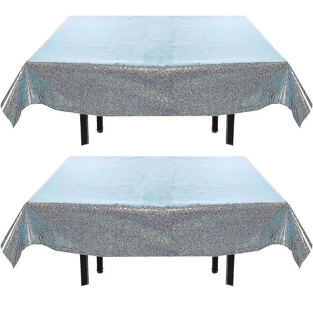 Foil Tablecloth Shiny Plastic Party Tablecovers Party Table Decoration