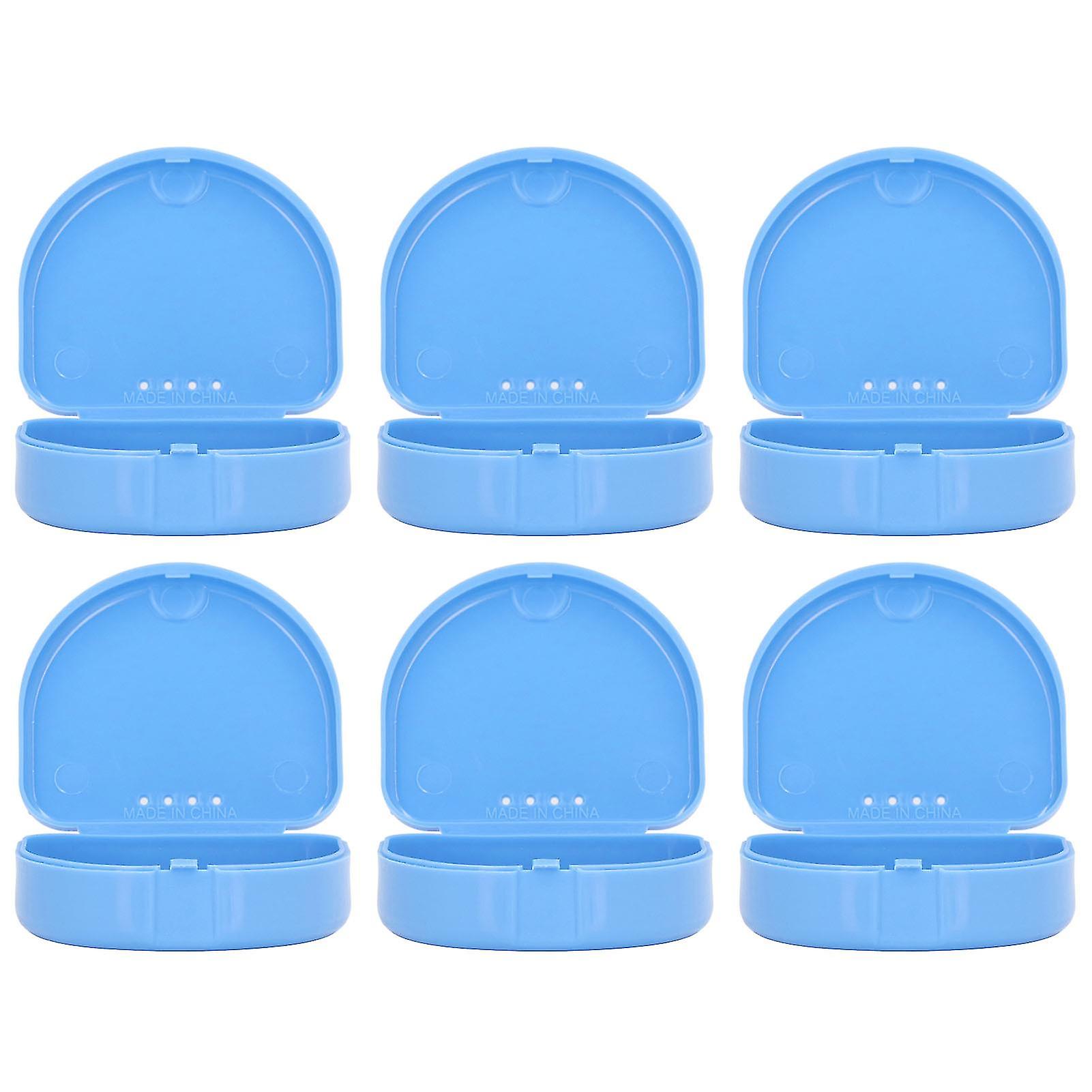 12 Pcs Denture Box Plastic Tooth Dental Orthodontic Retainer Compact Storage Case