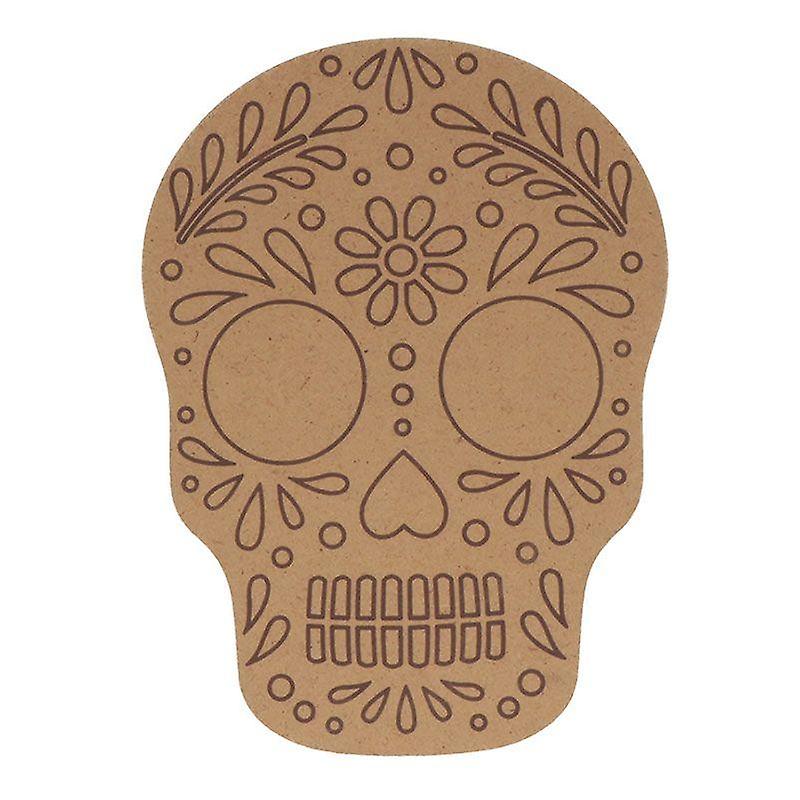 Wooden silhouette mdf - Skull - Viva la vida - 15 x 11 x 0,5 cm