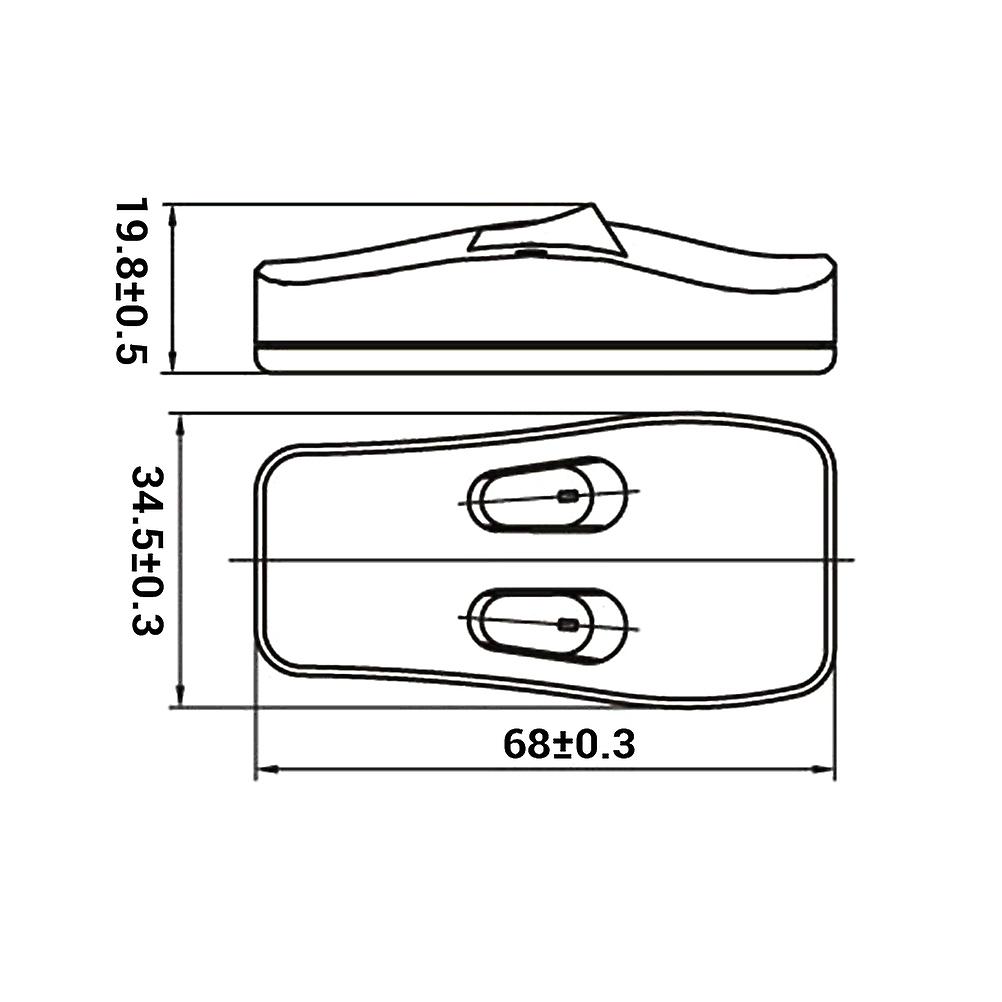 Doppelter Steuerschalter Stehleuchte Tischlampe Druckknopfschalter Zweiwege-Netzschalter