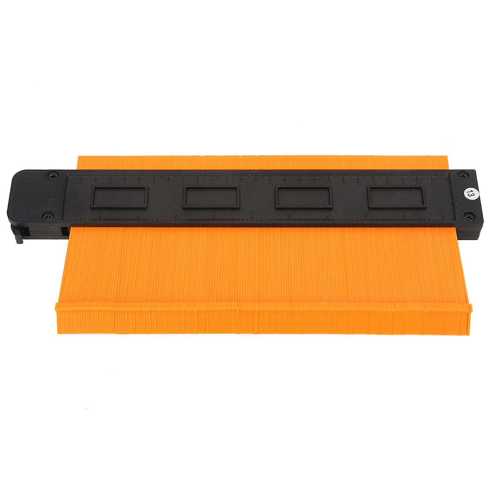 Multifunction 10.2in Orange Contour Gauge Ruler with Lock Tool