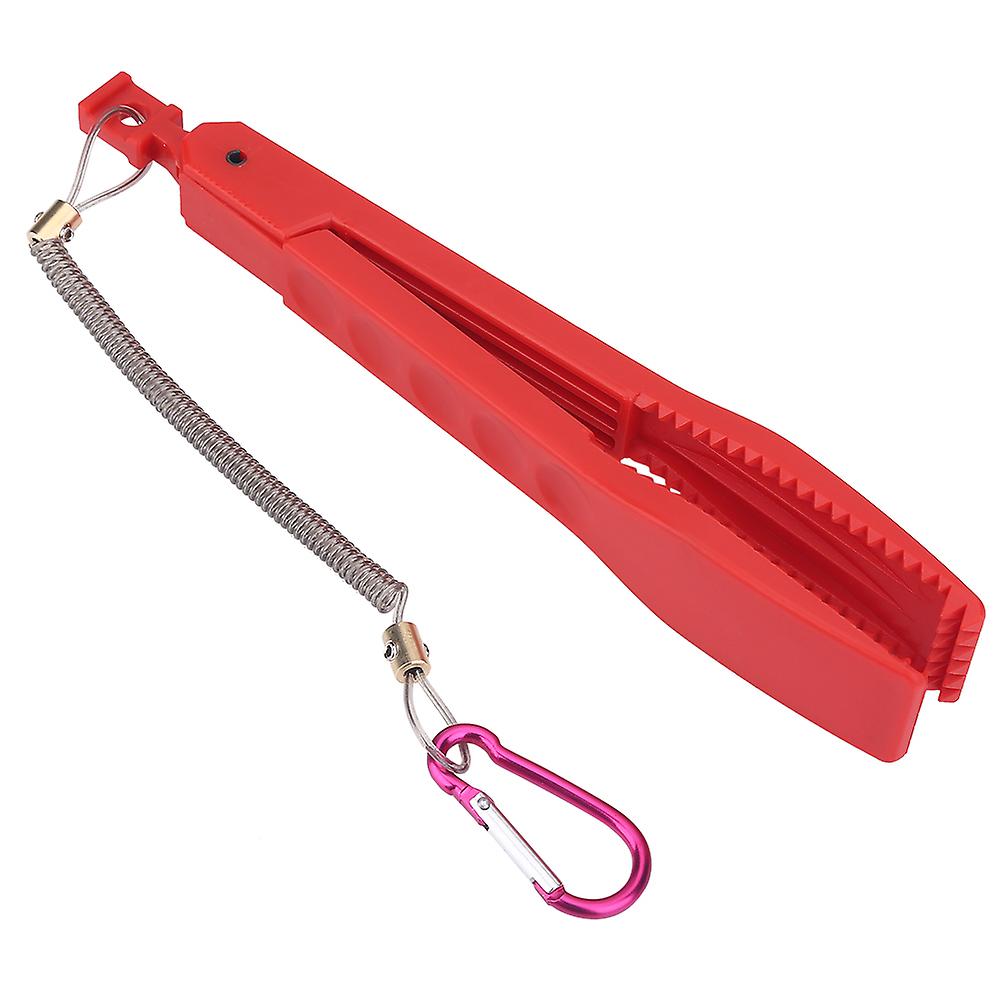 Pince de pêche portable en plastique, contrôleur de poisson, pince de serrage, accessoires de pêche, rouge