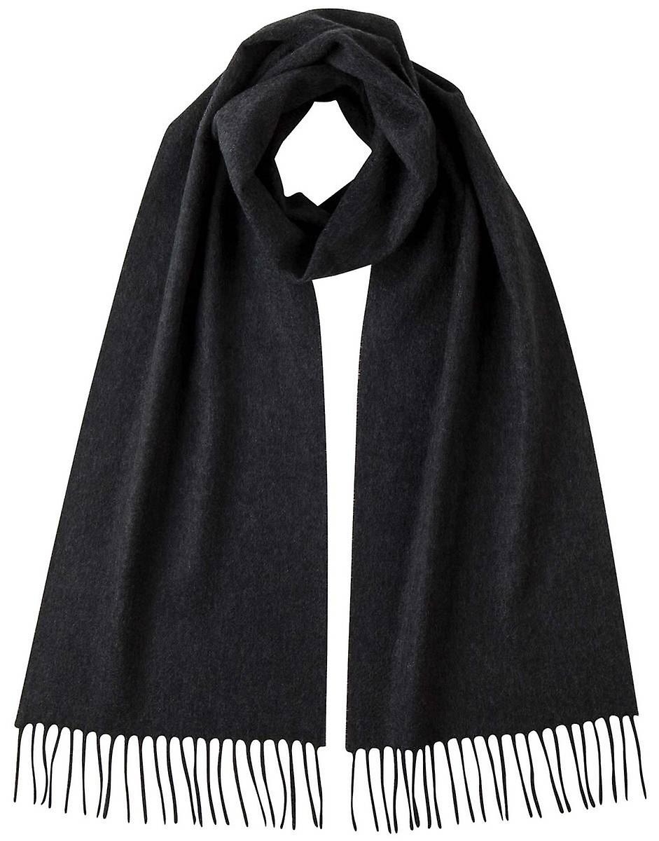 Johnstons of Elgin Plain Cashmere Scarf - Charcoal