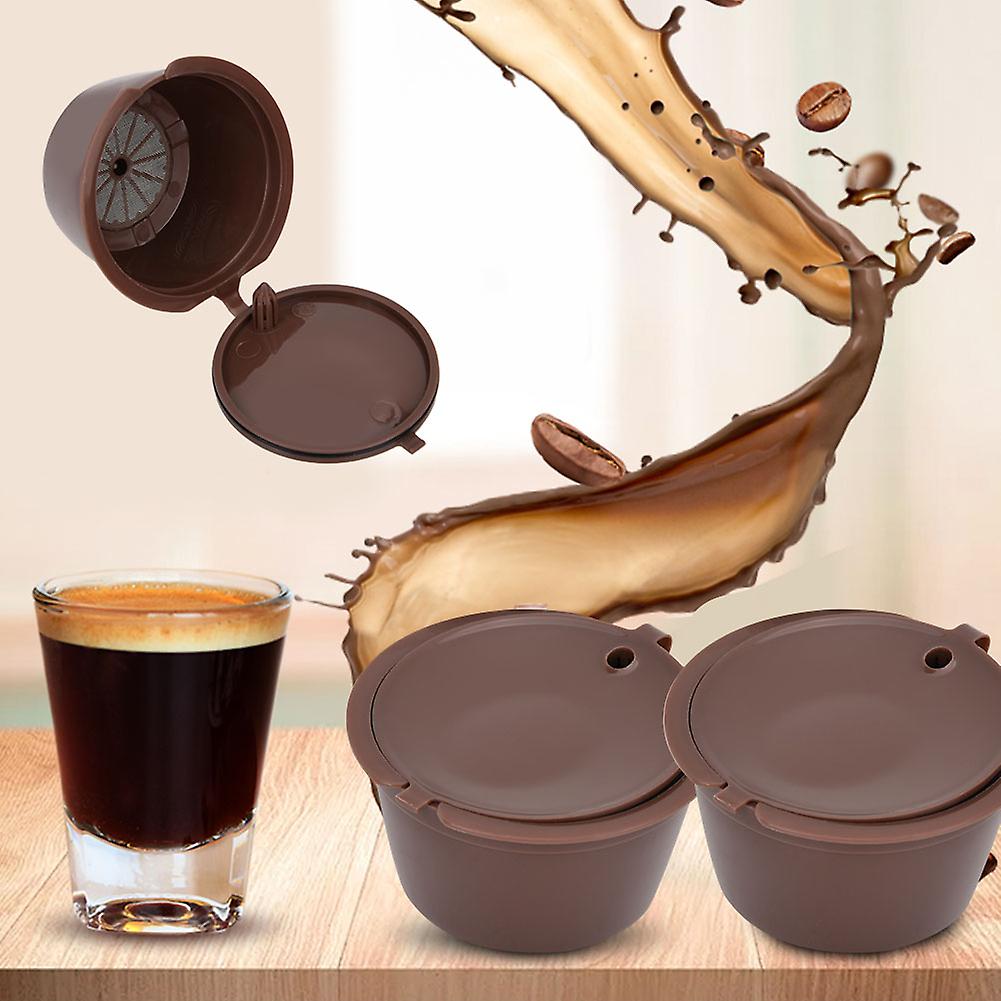 Reusable Refillable Coffee Capsule Pod Filter Cups Set With Spoon Brush (3 Coffee Capsules)