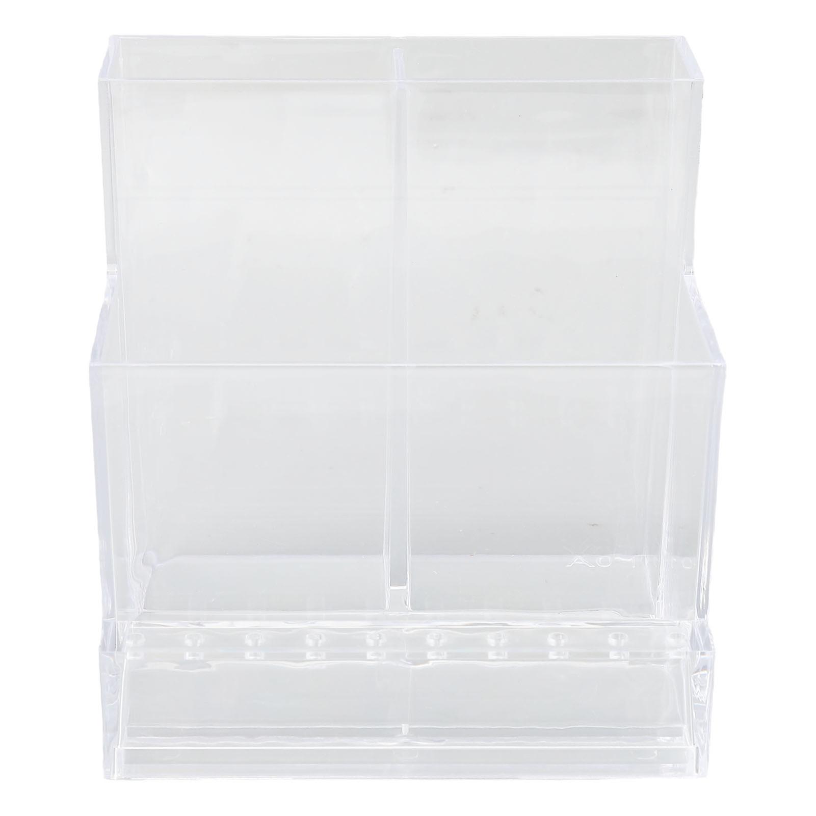 Makeup Brush Storage Box Clear Plastic Compartment Design Multifunctional Cosmetic Brush Holder