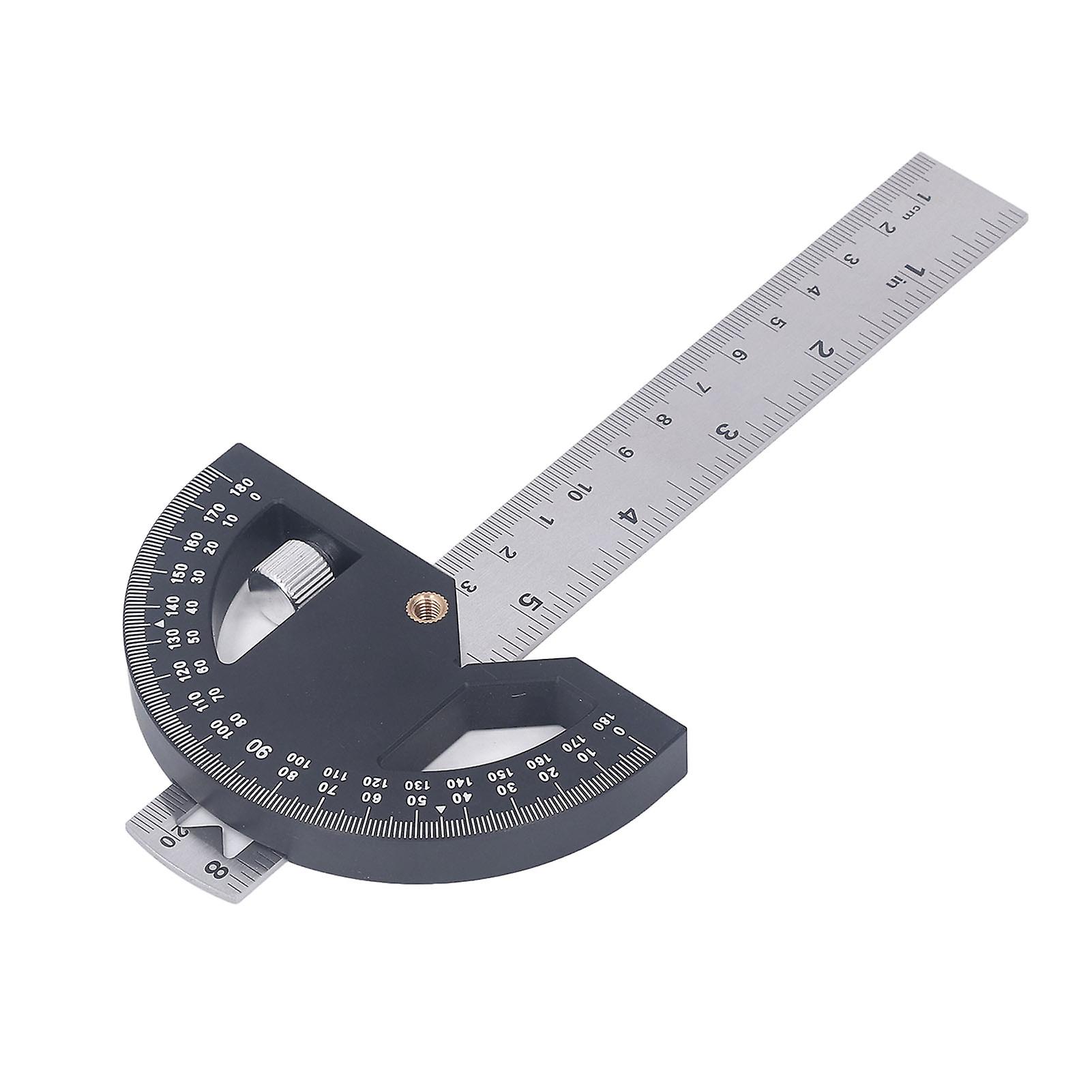 Angle Protractor Carpentry Angle Ruler for Woodworking Edge Measurement and Scribing 8in