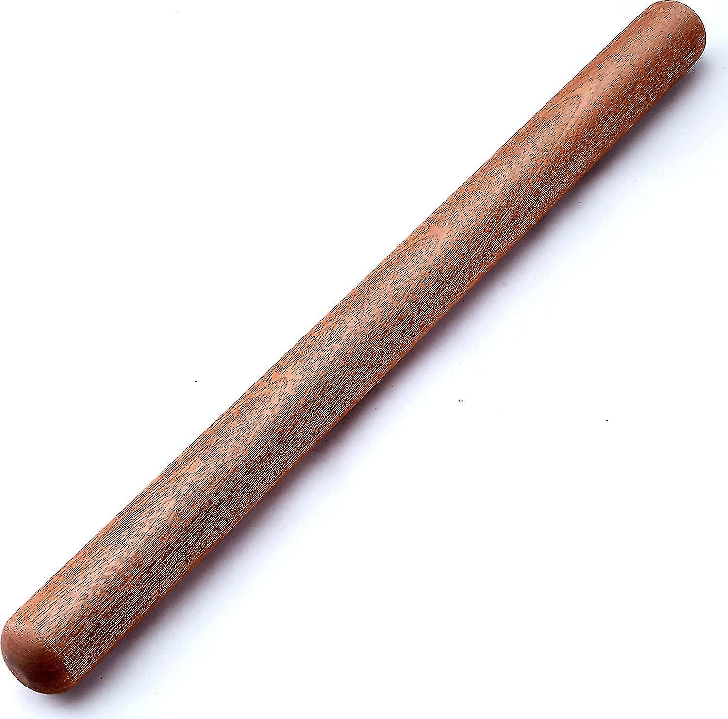 Träkavel, extra lång förtjockad kavel för bakning, degrulle i trä med rund design i båda ändar för mångsidig användning (16X 1,38 tum