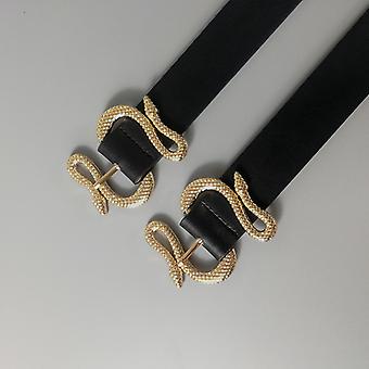 Cintura Donna in vera pelle di Pitone Nero Personalizzabile – Italia