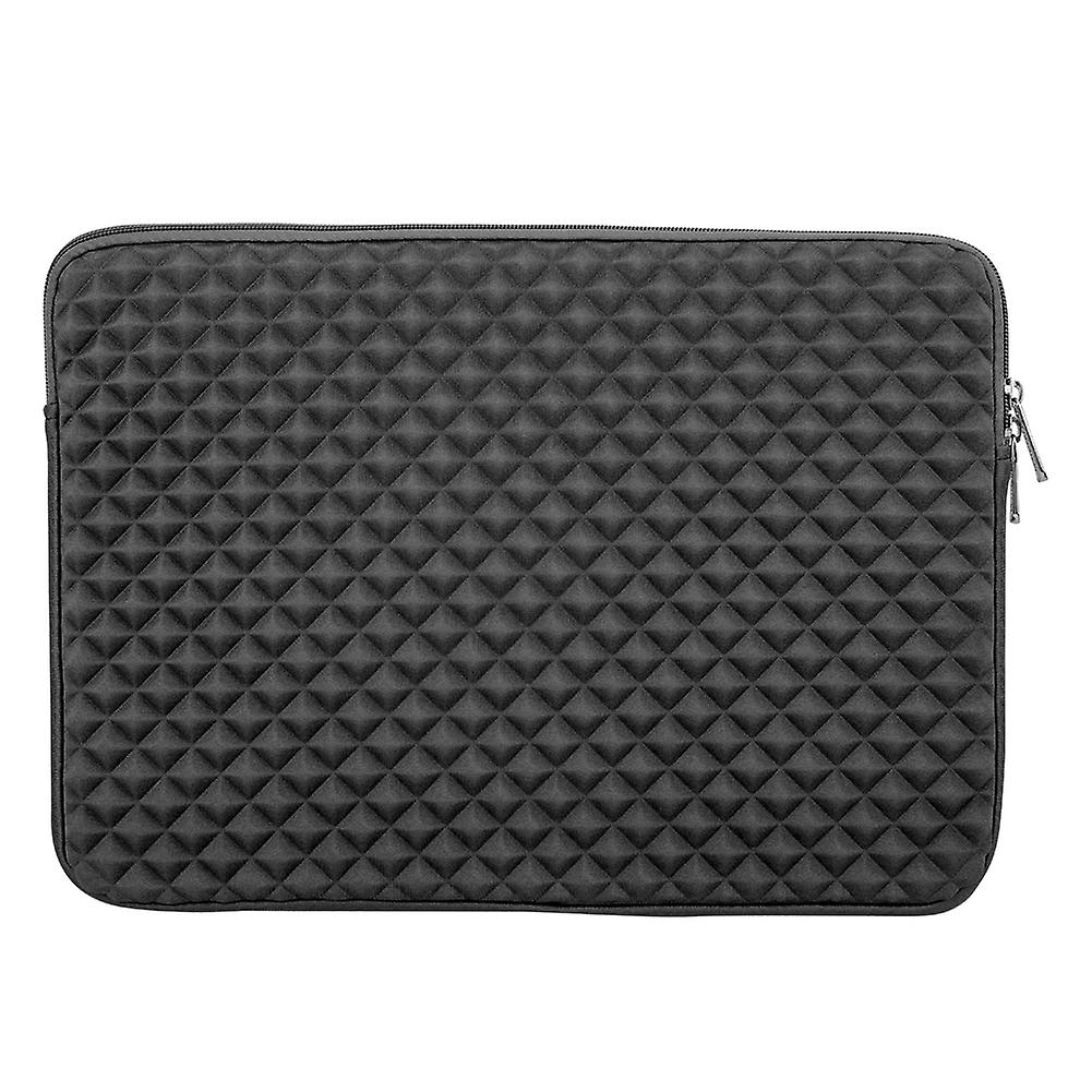 15,6 polegadas Diamond Texture Laptop Sleeve Notebook Protective Case Zipper Hand Bag