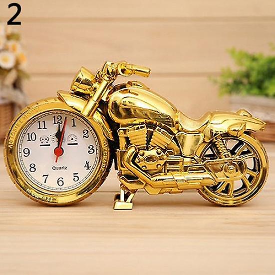 Creative Motorcycle Shape Quartz Clock Alarm Clock Time Keeper Desktop Decor