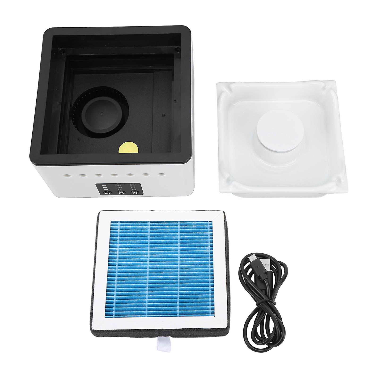 Smokeless Ashtray Air Purifier Function Negative Ion USB Charge 8000mAh Battery Smoke Grabber for Family Office Bar White