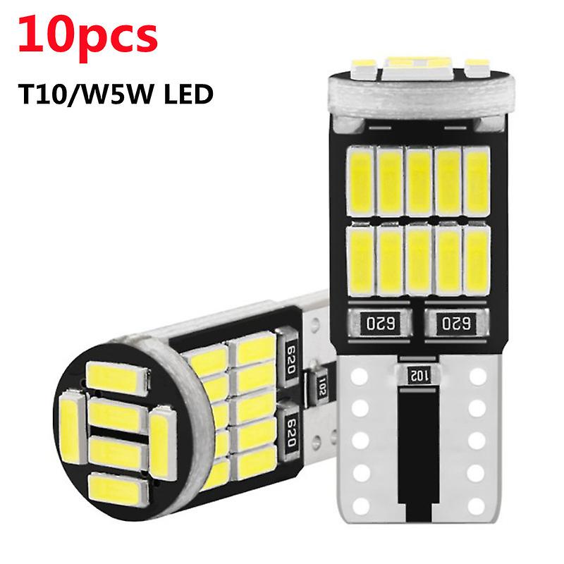 2/6/10pcs T10 W5w 194 501 Led Canbus No Error Car Interior Light T10 26 Smd 4014 Chip Pure White Instrument Lights Bulb Lamp