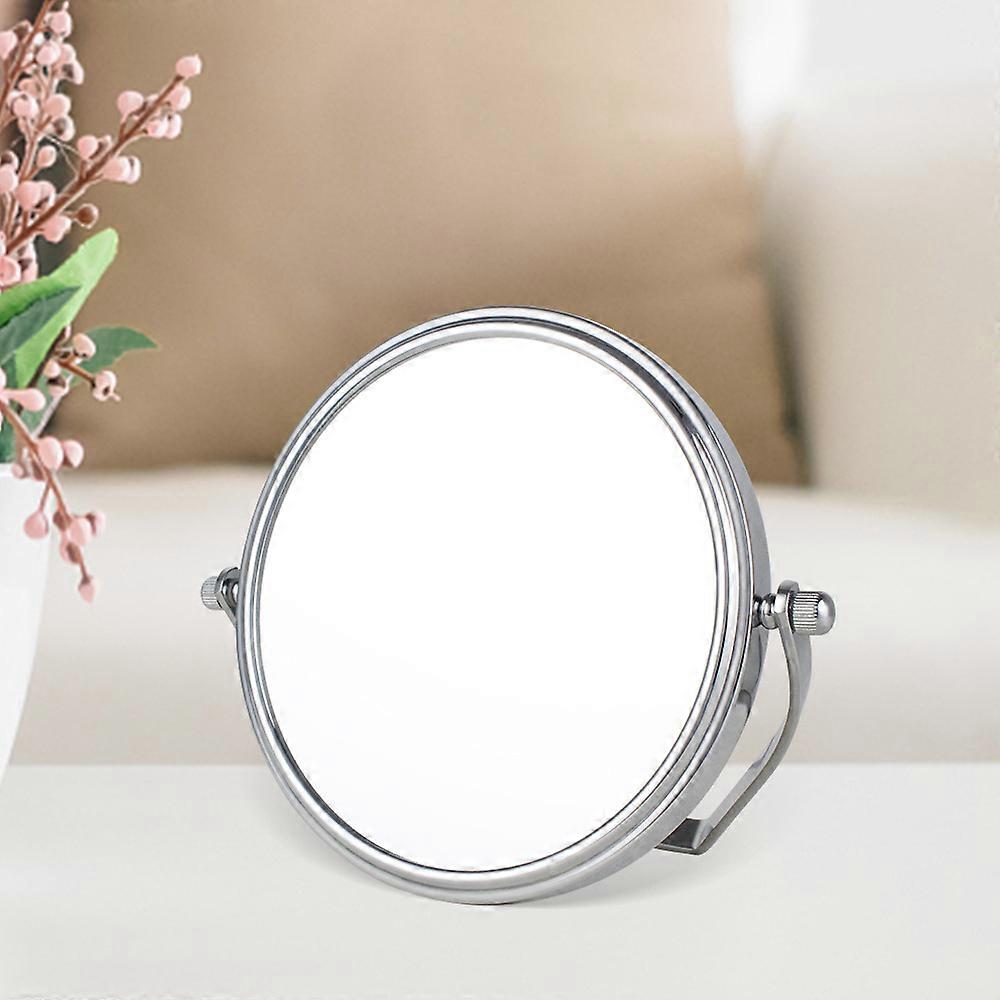 Magnifying Make-up Mirror x10, 6 inch Compact Cosmetic Mirror on Stand, chrome, ? 15.3 cm, 100% and 1000% 360 rotatable, High Quality Table Mirror