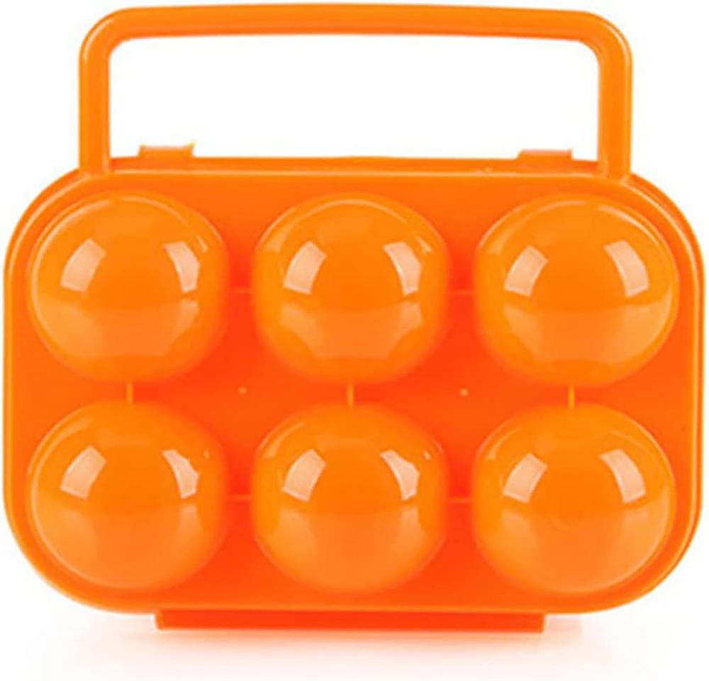6 Grid Egg Storage Box, Portable Plastic Egg Holder, Egg Storage Container