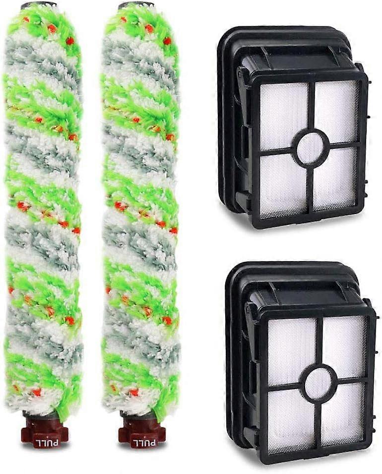 2 Filtre de Rechange Bissell Crosswave 3 en 1 Nettoyant Multi-Surfaces Lavable 1866 et 2 Brosses Rouleaux Multi-Surfaces 1868 Compatible avec Bissell