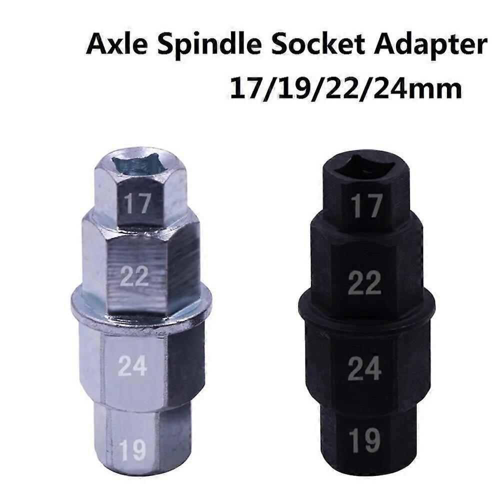 Hex Axle Spindle Socket Adapter Tool 3/8 Driver Disassembly Wrenches Hand Tools 17/19/22/24mm Socket For Motorcycle Front Wheel