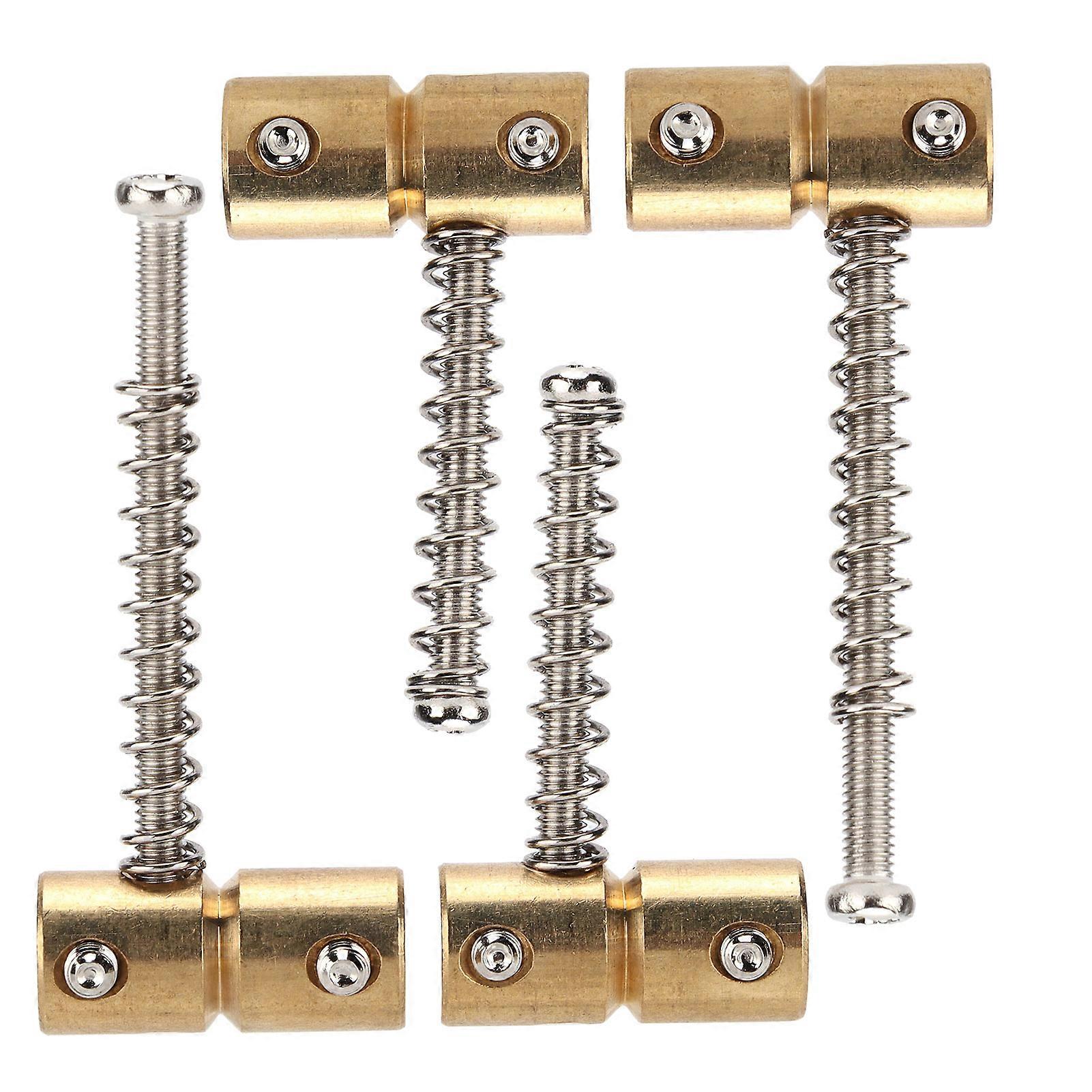 4Pcs Bass String Saddle 4?String Brass Bridge Set Kit Accessory Replacement for Electric