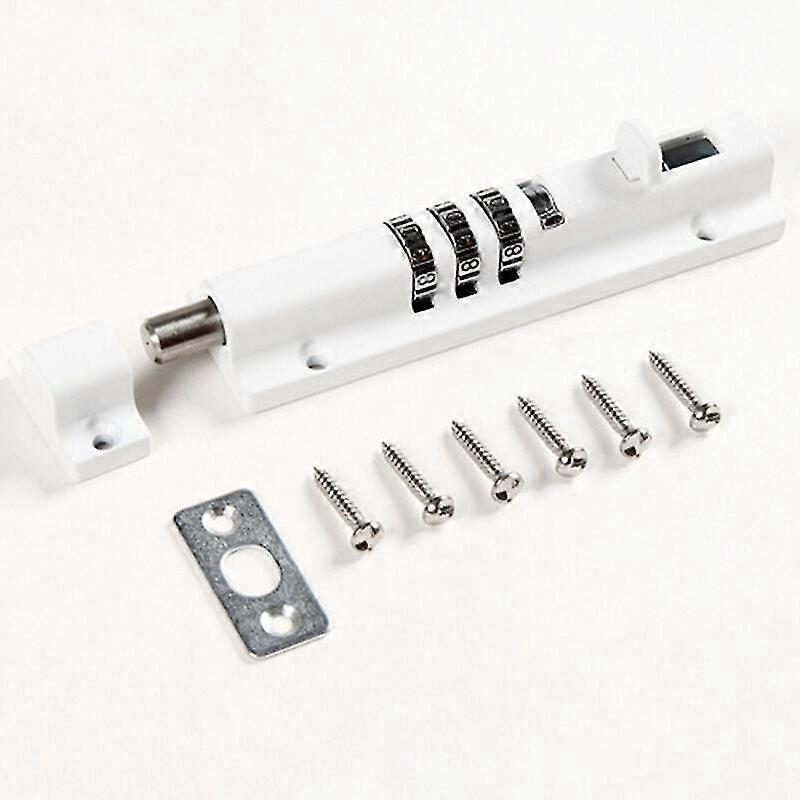 Gate Lock, Mechanical Combination Locking - No More Keys Needed - Perfect for Gates, Sheds, Any Storage and Any Door (White)