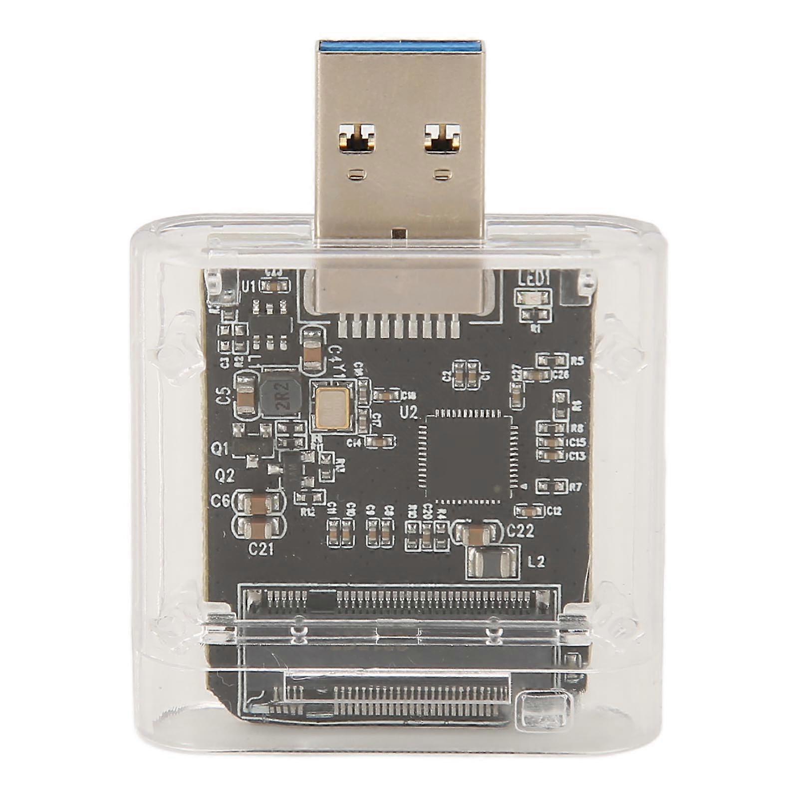 Adaptateur M.2 SATA vers USB 6 Gbit/s ABS transparent Plug and Play, lecteur SSD M.2 vers USB 3.0 échangeable à chaud pour SSD d'ordinateur