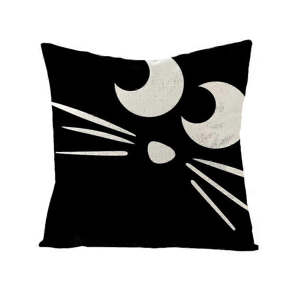 سعيد هالوين الكتان رمي وسادة لحالة الكرتون شبح للقطط اليقطين مومياء طباعة احتفالية أريكة مربعة غطاء وسادة خدعة أو علاج الديكور