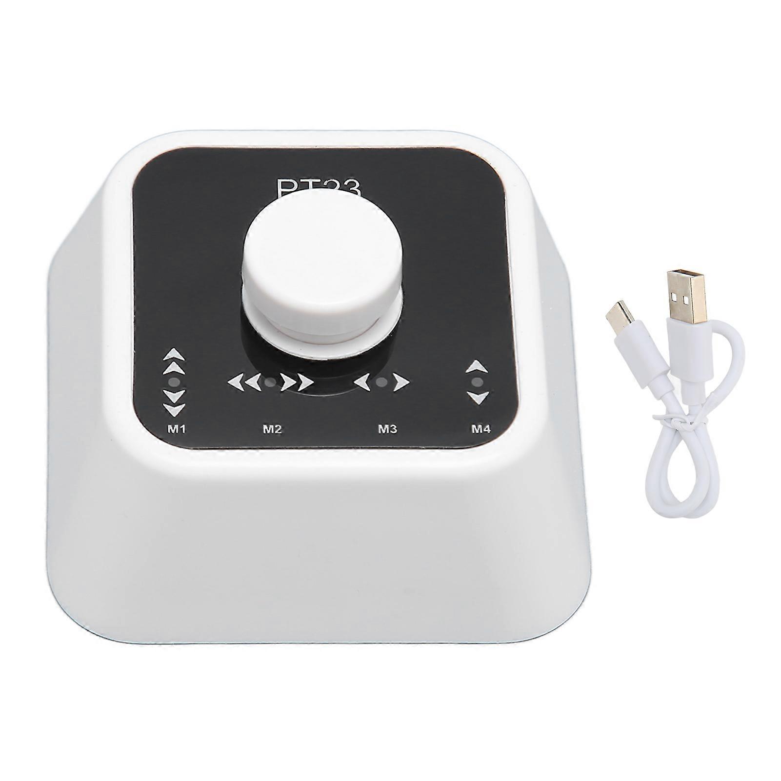 Pedală Bluetooth Page Turner reîncărcabilă, controler multimedia wireless, comutator cu cheie pentru computer, telefon, alb