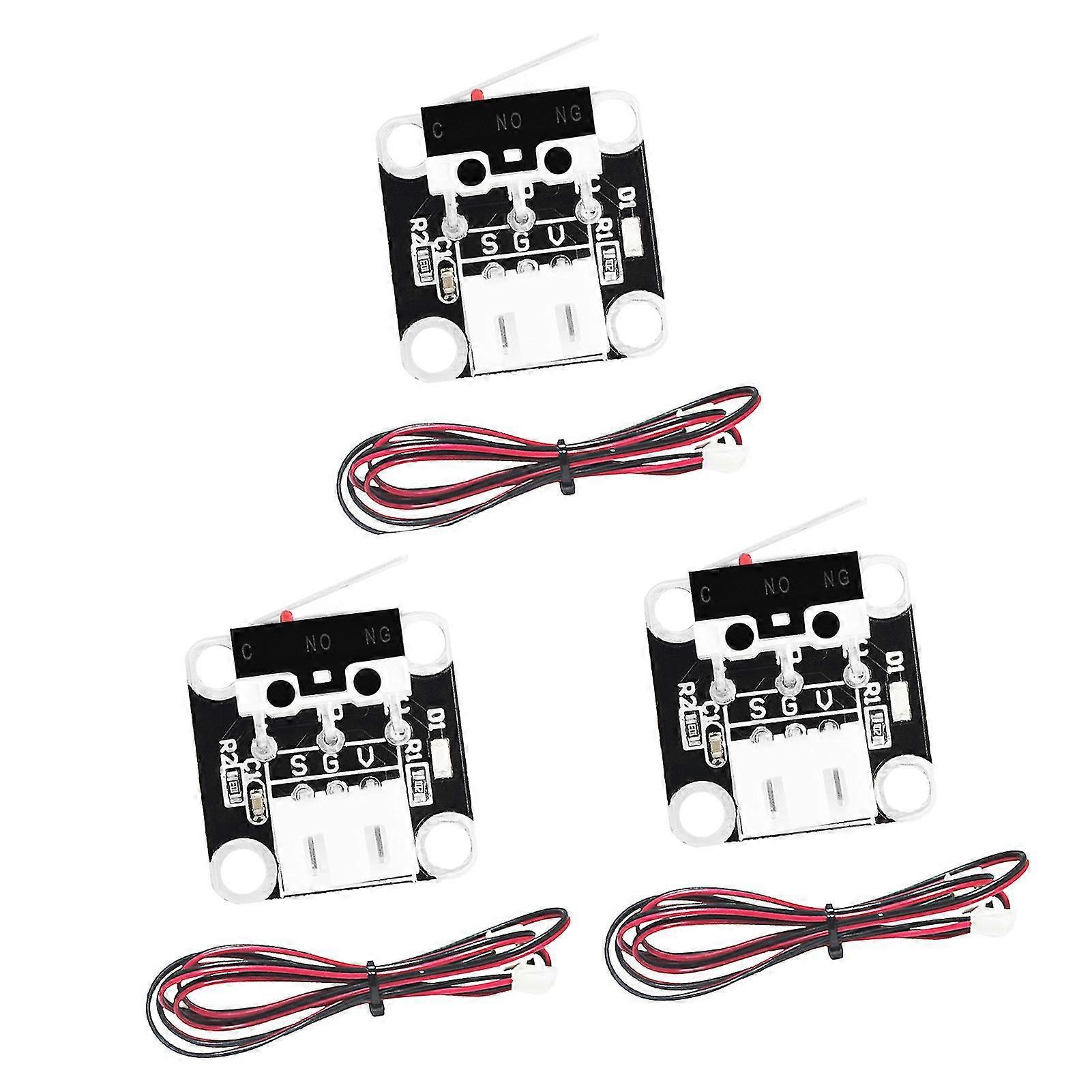 3D Printer Parts End Stop Limit Switch 3Pin Endstop Switch Module Plug Control with Cable for Creality CR-10