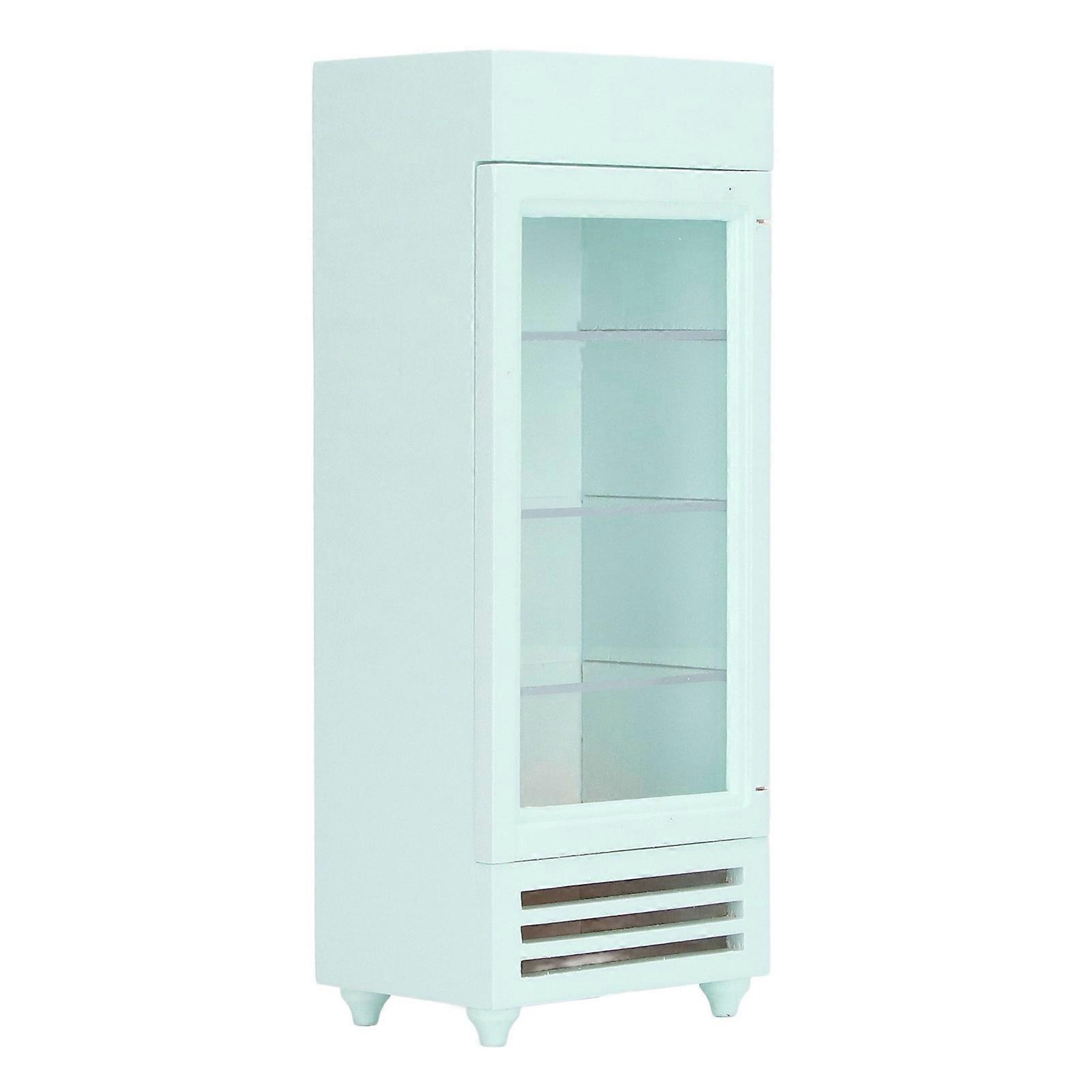 Dollhouse Vertical Refrigerator 1:12 Wood High Simulation Stimulate Bright Color Doll House Vending Machine For Diy