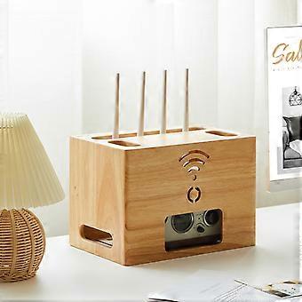 Træ router Hider Box til WiFi router opbevaring og kabelhåndtering ...