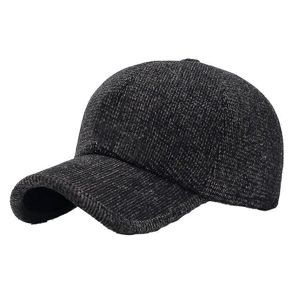 Men's Winter Thermal Wool Wool Tweed Pointed Baseball Cap