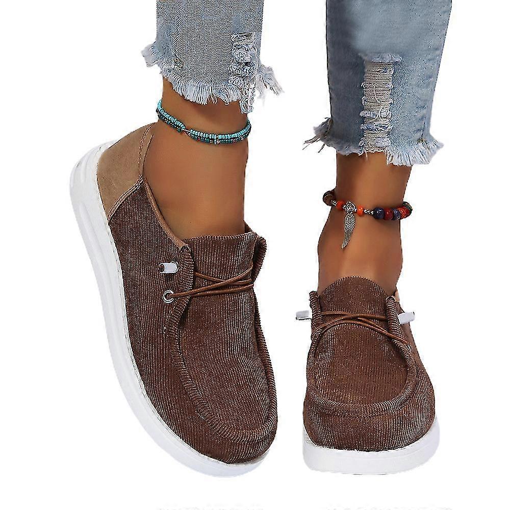 النساء الشقق المتسكعون الدانتيل حتى قارب أحذية عارضة أحذية رياضية الانزلاق على الأحذية