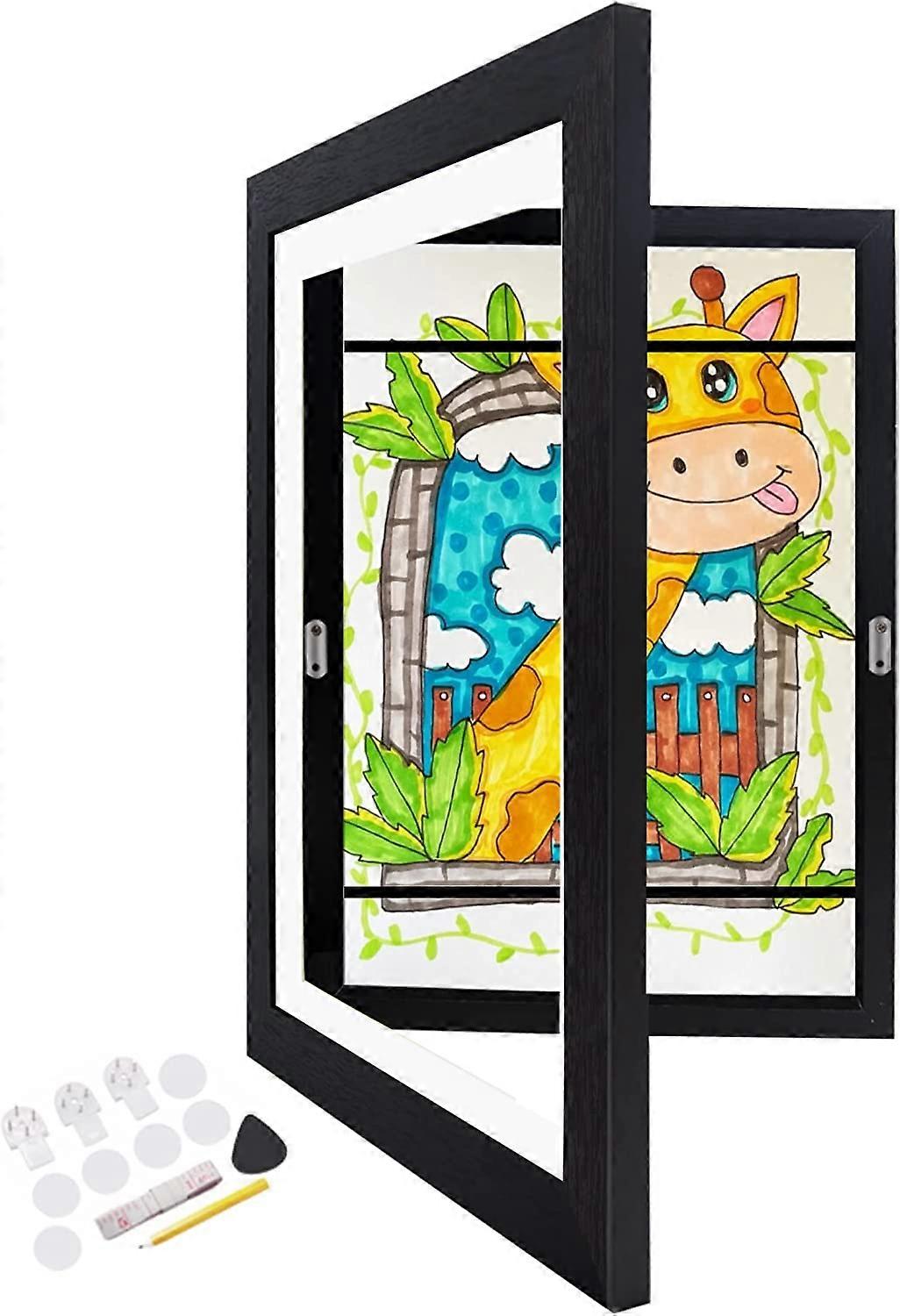 A4 Kids Art Frame Front Opening Changeable Kids Artwork Frames for Kids Drawings Storage Frames