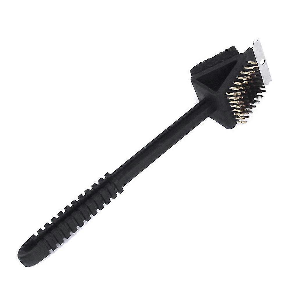 3-in-1 Multi-function Bbq Grill Cleaning Brush Copper Wire Bristles Cooking Tool