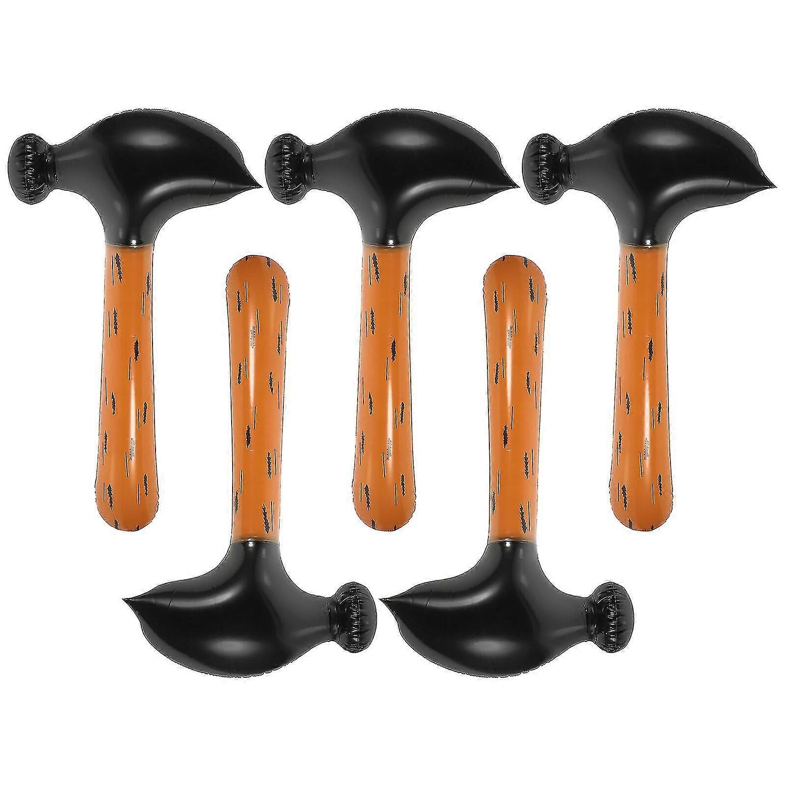 5pcs Pool Party Inflatable Hammer Prop Decorative Toy Hammer Funny Hammer Toy For Kid-yuyu