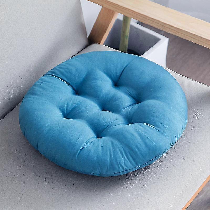 2stk runde utendørs puter, utendørs stol puter runde seteputer stol sete pute gulv pute, 40 * 40cm, gurkemeie