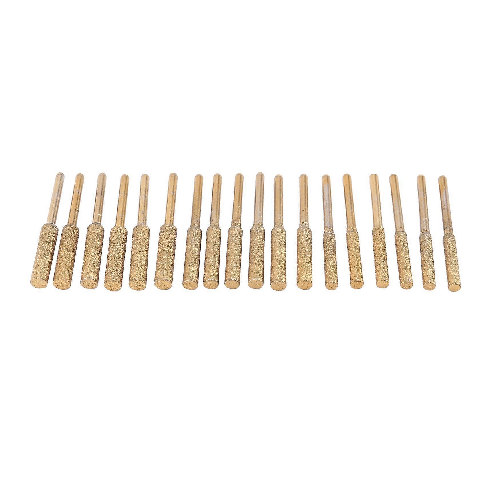 18Pcs High Hardness Diamond Chainsaw Sharpener- Titanium Plated Burr Stone File,Diamond Sharpening