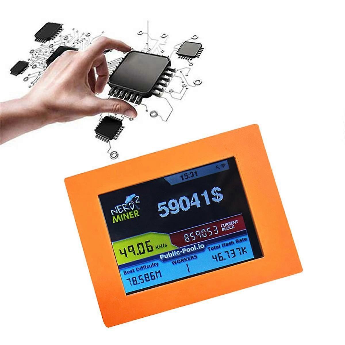 Nerdminer V2 Miner 2.8 Inch LCD Display 56KH/S Bitcoin Solo Miner Nerd Miner  BTC Lottery