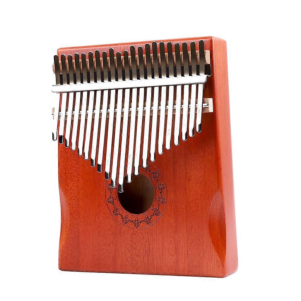 21-Key Portable Wooden Piano Mbira with Carry Bag Tuning Hammer Cleaning Cloth Finger Protector Stickers Music Book for Music Lovers Beginners Studen