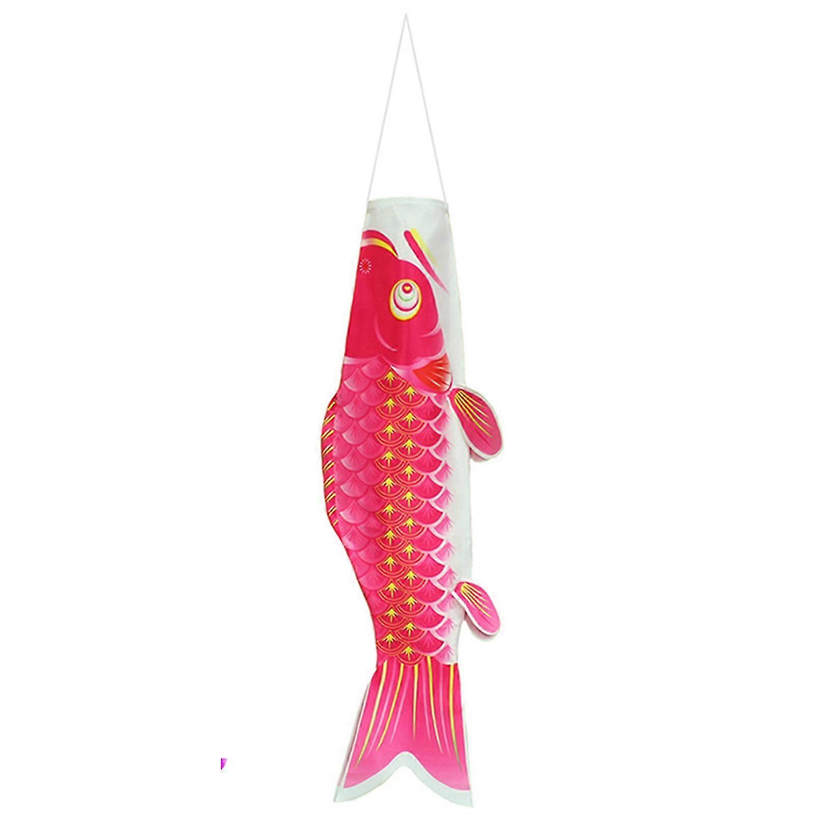 Japanese Carp Windsock In The Breeze Fade Resistant Fishy Koi Windsock Traditional Hanging Flag & Banner