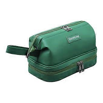 Bolsa de Higiene de Viagem Bolsa de Cosméticos à Prova d'Água de Couro PU Bolsa de Separação Úmida Seca