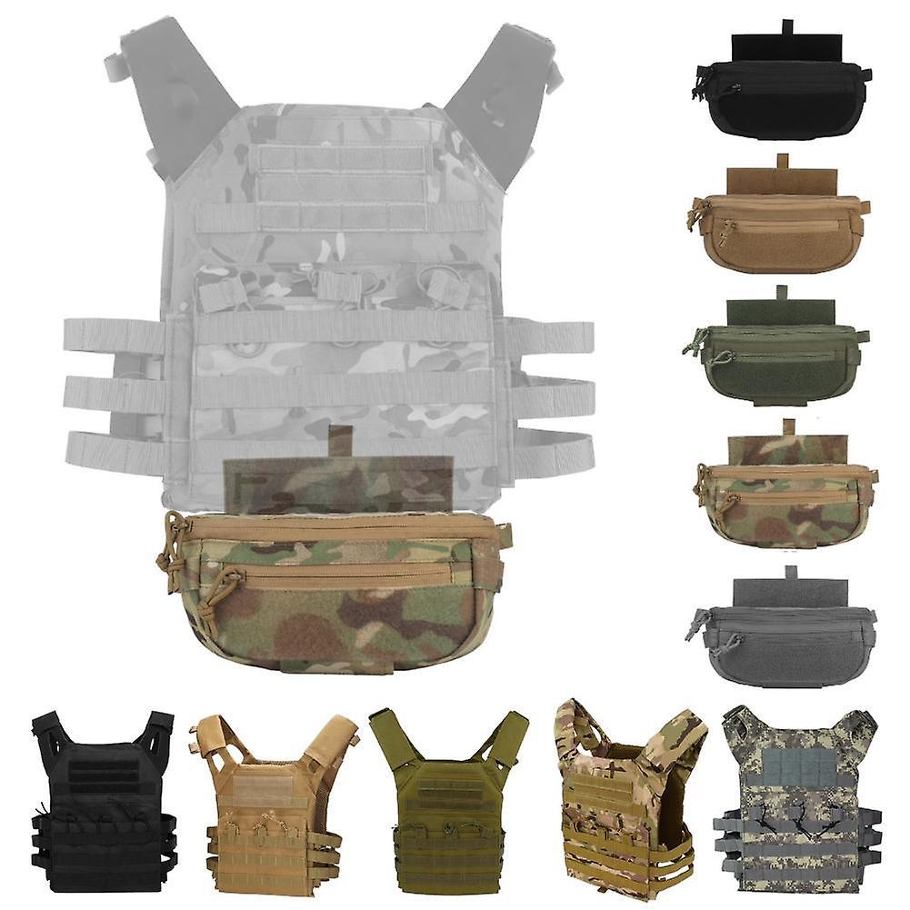 Compact Abdominal Dangler Pack with Hook and Loop Tactical Dump Drop Pouch Multifunctional Tactical Mini Drop Pouch Dual Zippers