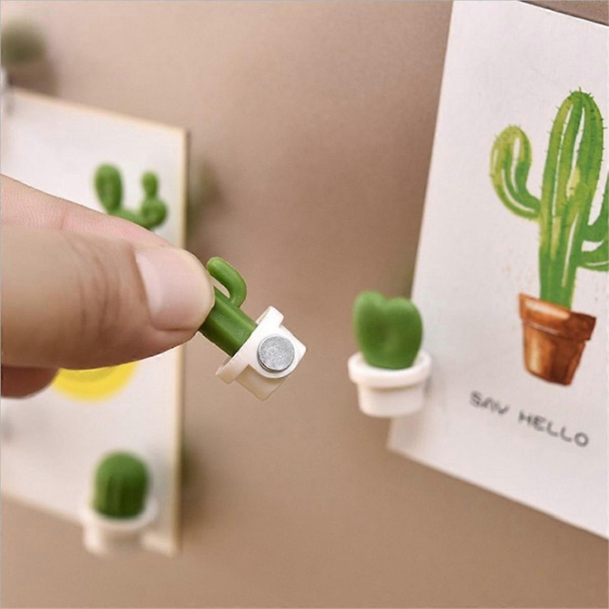 Mini Cactus Fridge Magnet Magnetic Message Sticker Fixed Buckle Magnetic Decorative Accessories Ora