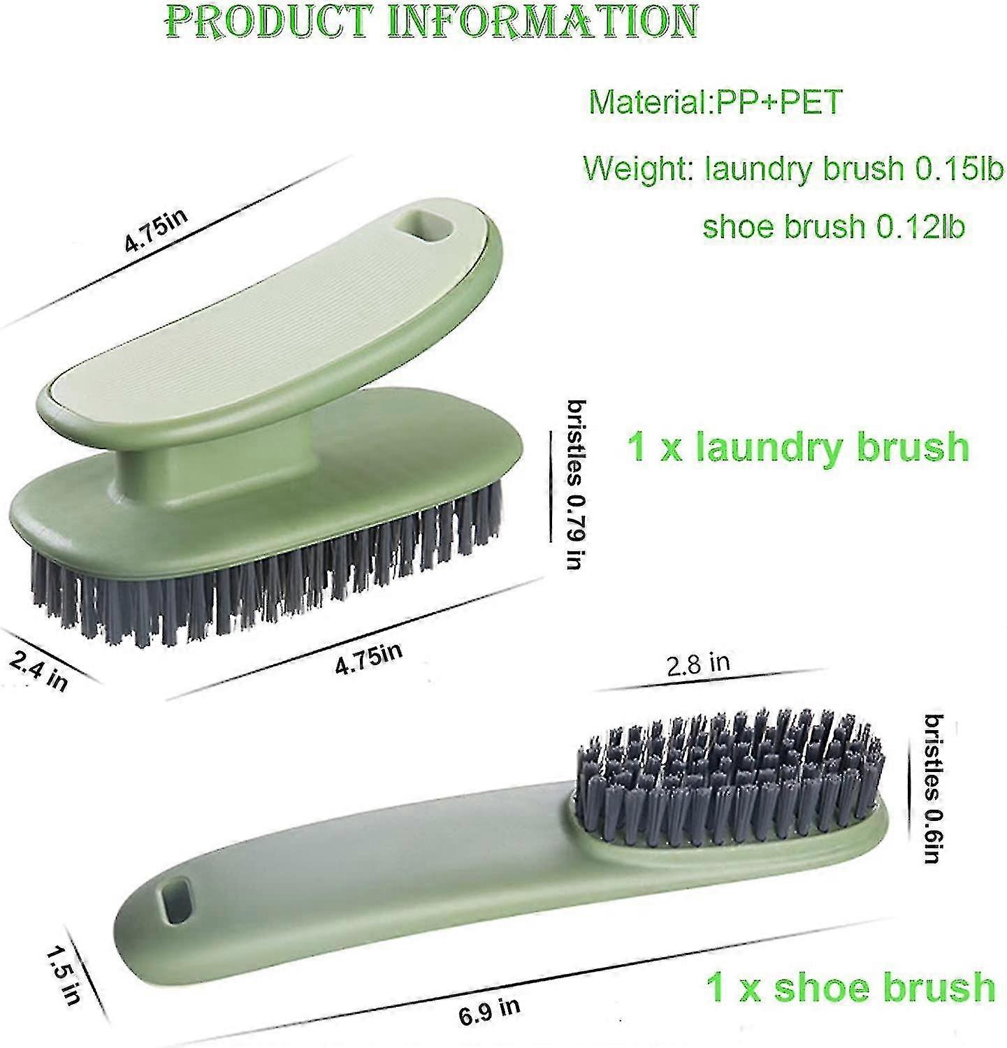 Household Small Scrub Brushes Soft Brush  2 Pack (green)