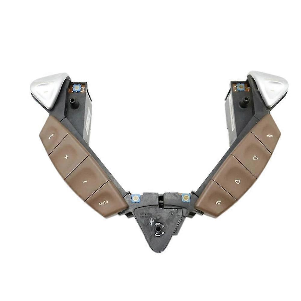 Car Steering Wheel Switch Push Button Cover For 2002-2010 Brown