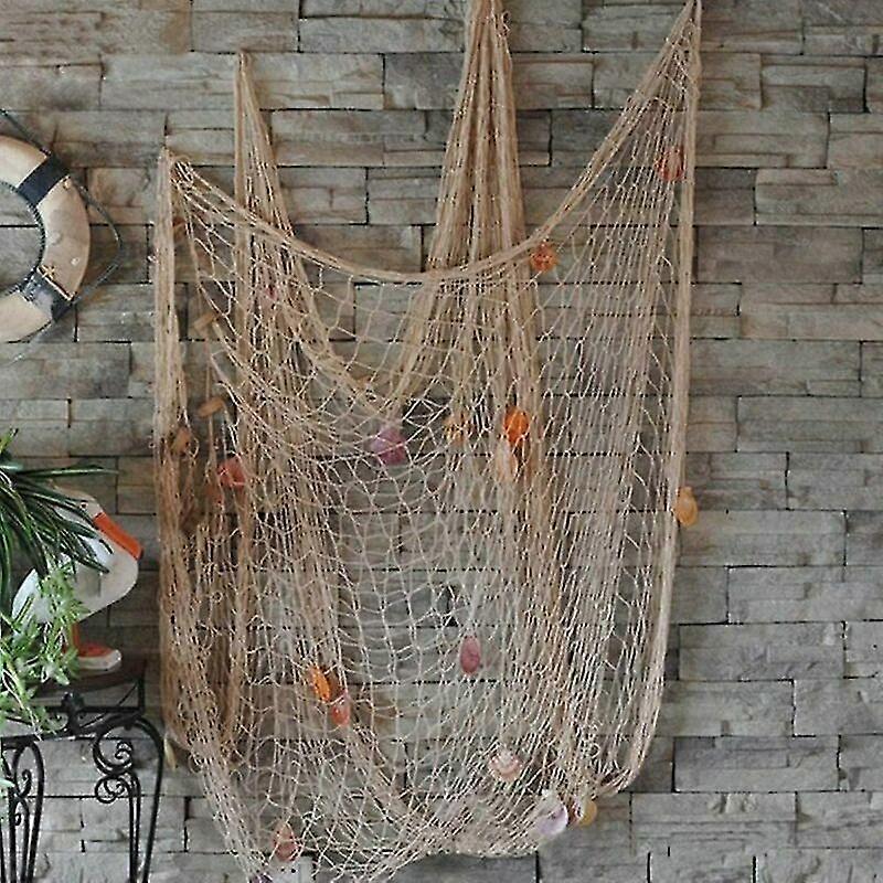 Decorative Fishing Net, Iave Beach And Seaside Style, Iave Seashell Wall